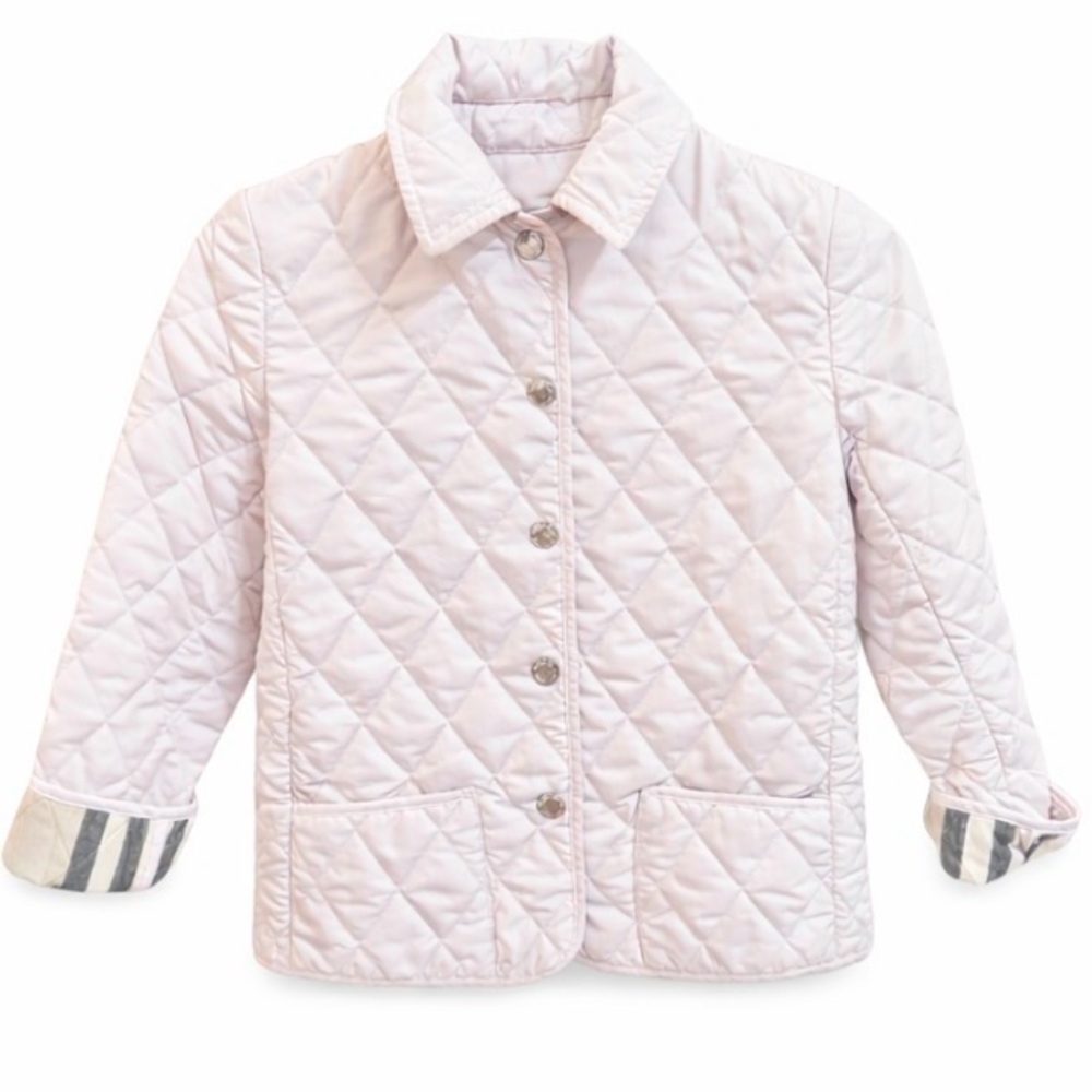 Authentic Burberry Pink and Plaid Jacket Girls